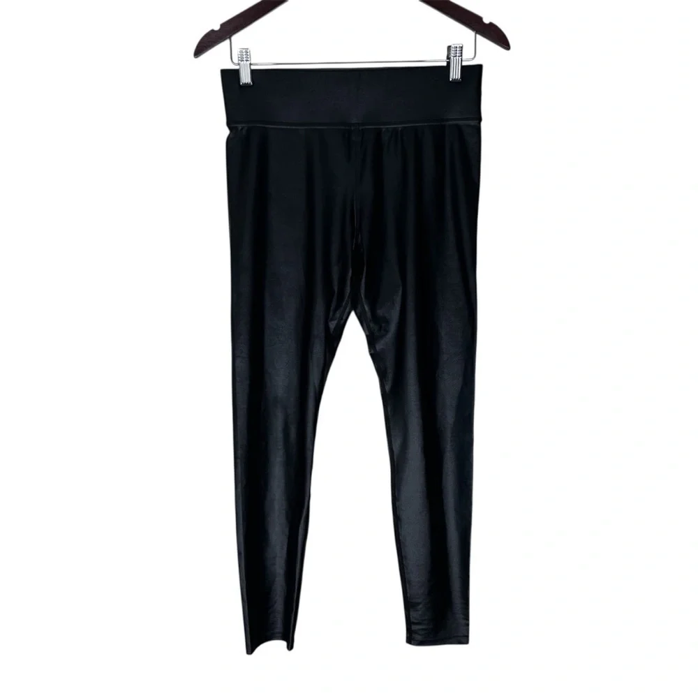Carbon38 Regular Rise 7/8 Length Legging In Takara Shine Black Womens Size Large - Picture 3 of 6